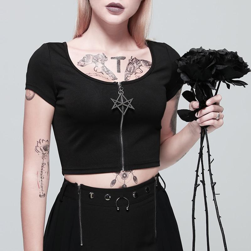 Lot De T-shirts Gothique Démon Dans La Nuit - Noir Et Bleu, Tailles Diverses, Neuf Avec étiquettes