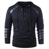 T-Shirt Gothique Lacet en Cuir