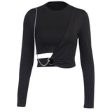 T-Shirt Gothique Manche Longue à Chaîne