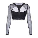 T-Shirt Gothique Manche Transparente