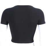 T-Shirt Gothique <br /> Noir à Ceinture