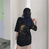 T-Shirt Gothique <br /> Surdimensionné Étoilé - L'Antre Gothique