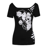 T-Shirt Gothique <br />Tête de Mort - L'Antre Gothique