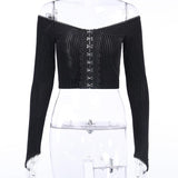 T-Shirt Gothique <br /> Transparente à Rayure