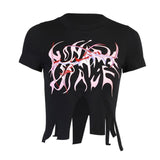 T-Shirt Gothique à Flamme