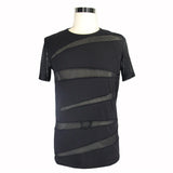 T-Shirt Gothique à Rayure