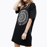 T-Shirt Gothique <br /> à Symboles Lune et Soleil - L'Antre Gothique
