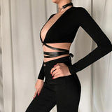 T-shirt Gothique <br /> Court à Lacet