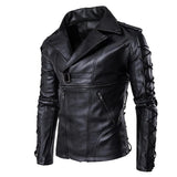 Veste Gothique Cuir à Col Rabattu