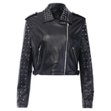 Veste Gothique Cuir à Rivet