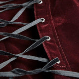 Veste Gothique <br /> En Velours Rouge Foncé - L'Antre Gothique