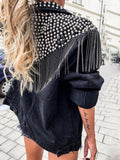 Gothic-Jacke<br> Schwarz mit Niete
