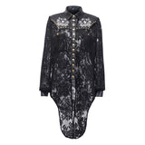 Veste Gothique Style Chemise à Dentelle