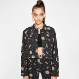 Gothic-Jacke<br> Halbmondmuster