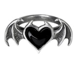 Gothic Ring<br> Bat and Heart
