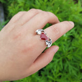 Gothic Ring<br> Bat and Heart
