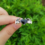 Gothic Ring<br> Bat and Heart