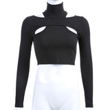 Gothic-Bluse<br> Rollkragen