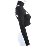 Gothic-Bluse<br> Rollkragen