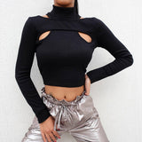 Gothic-Bluse<br> Rollkragen