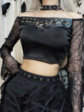 Gothic-Bluse<br> Asymmetrisches Witwenzeichen