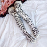 Gothic-Strumpfhose<br> Gestreifter Wind