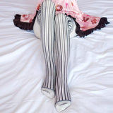 Gothic-Strumpfhose<br> Gestreifter Wind