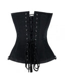 Corset Gothique <br /> en Satin Noir - L'Antre Gothique