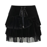 jupe tulle noir rock gothique