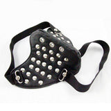 Gotische Maske<br> Niete aus schwarzem PU