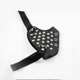 Gotische Maske<br> Niete aus schwarzem PU