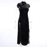 Gothic-Kleid<br> Lang schwarz