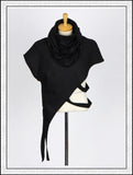 T-Shirt Gothique <br /> Asymétrie à Col Roulé