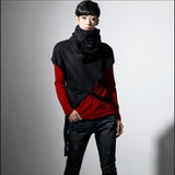 T-Shirt Gothique <br /> Asymétrie à Col Roulé