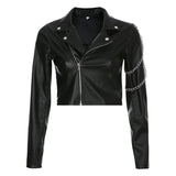 veste gothique moto enchainee