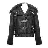 Vestes gothiques Col en Fourrure