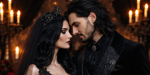 couple de mariés gothiques