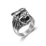 Bague Gothique Viking Tête de Loup - Antre Gothique