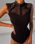 Body Gothique En Dentelle Manche Courte - Antre Gothique