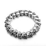 Bracelet Gothique Tête de Mort en Alliage de Zinc - antre gothique
