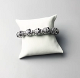 Bracelet Gothique "Lignée des Crânes" – Argent 925 & Esprit Rebelle - L'Antre Gothique