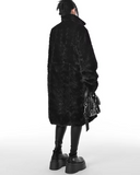 Manteau Gothique Fausse Fourrure & Sangles « Dark Empress »