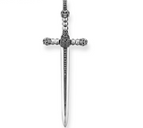 Pendentif Gothique Épée en Acier Inoxydable – Force & Mystère - L'Antre Gothique