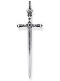 Pendentif Gothique Épée en Acier Inoxydable – Force & Mystère - L'Antre Gothique