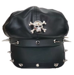 Casquette Gothique avec Crâne et Pics Métalliques - antre gothique