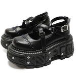 Chaussures Gothiques Plateformes Mary Jane « Dark Doll » - antre gothique