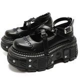 Chaussures Gothiques Plateformes Mary Jane « Dark Doll » - antre gothique
