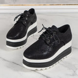 Creepers Gothique Compensées à Lacets - Antre Gothique