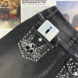 Skull Design Gothic Jeans