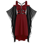 Gothic-Kleid mit Fledermausärmeln